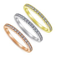 Cyrkonia mikro utorować pierścionki srebrne, 925 Srebro, Powlekane, różnej wielkości do wyboru & mikro utorować cyrkonia & dla kobiety, dostępnych więcej kolorów, rozmiar:4-10, sprzedane przez PC