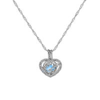 Luminated Necklace Zinc Alloy with Night-Light Stone Heart wave chain & for woman Length 45 cm Sold By PC