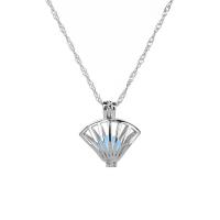 Beleuchtetem Halskette, Zinklegierung, mit Nachtlicht+Stein, Wellenkette & für Frau & glänzend, keine, 22x15mm, Länge:45 cm, verkauft von PC