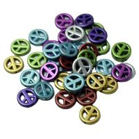 Plated Acrylic Beads, Round, DIY, mixed colors, 20x5mm, Sold By Bag
