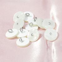 Ρητίνη Shank Button, με Κράμα ψευδάργυρου, λευκό, 13mm, Sold Με PC