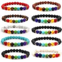 Gemstone Bracelets Natural Stone Round fashion jewelry & Unisex 8mm Length Approx 7.48 Inch Sold By PC