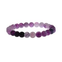 Effloresce Agate Bracelet Round fashion jewelry & Unisex & frosted 8mm Length Approx 7.5 Inch Sold By PC