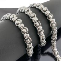 Rozsdamentes acélból készült ékszerek Chain, 304 rozsdamentes acél, divat ékszerek & punk stílus & DIY & egynemű, az eredeti szín, Által értékesített m