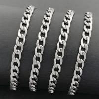 Stainless Steel Curb Chain 304 Stainless Steel Vacuum Ion Plating fashion jewelry & Unisex original color Sold By m