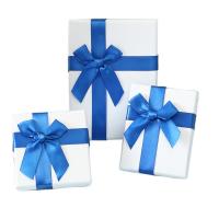 Κοσμήματα Gift Box, Χαρτί, με Σφουγγάρι, Πλατεία, Ανθεκτικό & διαφορετικό μέγεθος για την επιλογή, μπλε, Sold Με PC
