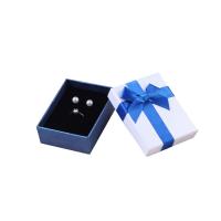 Jewelry Gift Box, Paper, with Sponge, Square, hardwearing, more colors for choice, 75x75x35mm, Sold By PC