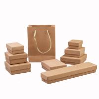 Smycken Gift Box, Papper, med Svamp, Square, hårt arbetande & olika storlek för val, brun, Säljs av PC