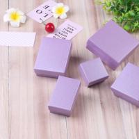 Jewelry Gift Box Paper with Sponge Square hardwearing purple Sold By PC