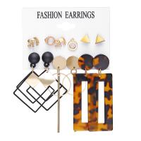 Zinc Alloy Earring Set with Plastic Pearl & Acrylic fashion jewelry & for woman nickel lead & cadmium free Sold By Set