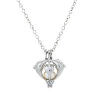 Beleuchtetem Halskette, Zinklegierung, mit Nachtlicht+Stein, für Frau & glänzend, keine, 26x22mm, Länge:50 cm, verkauft von PC