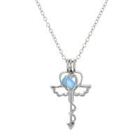 Luminated Necklace Zinc Alloy with Night-Light Stone cross chain & for woman Length 50 cm Sold By PC