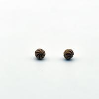 Acrylic Jewelry Beads Round stoving varnish DIY brown Sold By Bag