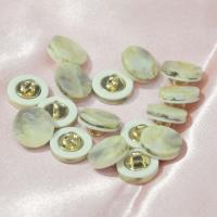 Resin Button with Zinc Alloy mixed colors 12mm Sold By PC