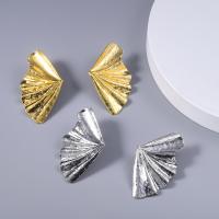 Brinco de liga de zinco, banhado, joias de moda & para mulher, dourado, 55x30mm, vendido por par