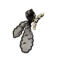 Hair Claw Clips Acrylic with Lace fashion jewelry & for woman black Sold By PC