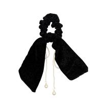 Hair Scrunchies Velveteen with ABS Plastic Pearl fashion jewelry & for woman Sold By PC