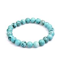 Gemstone Bracelets, Natural Stone, Round, fashion jewelry & different materials for choice & Unisex, more colors for choice, nickel, lead & cadmium free, 8mm, Length:Approx 7.48 Inch, Sold By PC