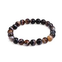 Agate Jewelry Bracelet Round fashion jewelry & Unisex 8mm Length Approx 7.28 Inch Sold By PC
