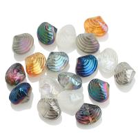 Plated Lampwork Beads, Shell, fashion jewelry & DIY, more colors for choice, 12x14mm, Sold By PC