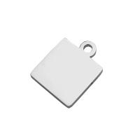 Stainless Steel Pendants 304 Stainless Steel Square Vacuum Ion Plating fashion jewelry Sold By PC