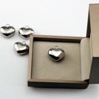 Rostfritt stål Hjärta Hängen, 304 rostfritt stål, maskin poleras, mode smycken & DIY & Unisex, 25x24x12mm, Säljs av PC