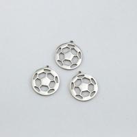 Stainless Steel Pendants 304 Stainless Steel Football machine polished fashion jewelry & DIY & Unisex original color Sold By PC