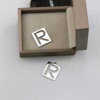 Stainless Steel Pendants 304 Stainless Steel Letter R machine polished fashion jewelry & DIY & Unisex original color Sold By PC