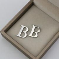 Stainless Steel Pendants 304 Stainless Steel Letter B machine polished fashion jewelry & DIY & Unisex original color Sold By PC