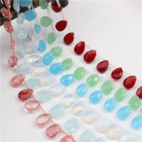 Fashion Glass Beads Teardrop polished fashion jewelry & DIY & faceted Approx Sold Per Approx 14.96 Inch Strand