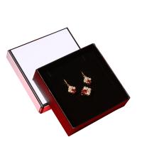 Jewelry Gift Box, Paper, with Sponge, Square, hardwearing & different size for choice, white and black, Sold By PC