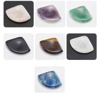 Природный камень Соскоб пластина, Веер, Массаж & различные материалы для выбора, Много цветов для выбора, 25x40mm, продается PC