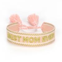 Polyester Bracelet Embroidery Adjustable & braided bracelet & Mother Day Jewelry & for woman Length Approx 15 cm Sold By PC