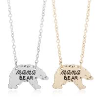Tibetan Style Necklace, with 1.97inch extender chain, Bear, plated, Mother Day Jewelry & for woman, more colors for choice, nickel, lead & cadmium free, 28x16mm, Length:Approx 17.72 Inch, Sold By PC