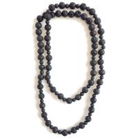 Lava Necklace, plated, for woman, black, Length:Approx 38 cm, Sold By PC