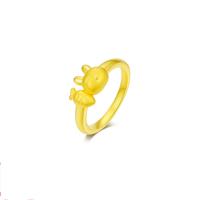 Brass Finger Ring, for woman, golden, 17mm, Sold By PC