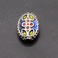 Tibetan Style Jewelry Beads, DIY & enamel, more colors for choice, 18x12mm, 10PCs/Bag, Sold By Bag