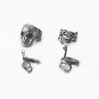سبائك الزنك خاتم مجموعة, مطلي, 4 قطع & مجوهرات الموضة & للمرأة, فضة, 160x160x110mm, تباع بواسطة تعيين