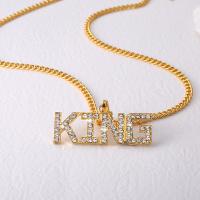 Zinc Alloy Jewelry Necklace with 2.17inch extender chain plated fashion jewelry & for woman & with rhinestone golden Length 60.5 cm Sold By PC