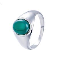 Titantium Steel finger ring, Titan Stål, med Natursten, olika material för val & Unisex & olika storlek för val, fler färger för val, 12.50mm, Säljs av PC