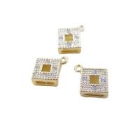 Cubic Zirconia Micro Pave Brass Pendant, gold color plated, Unisex & different styles for choice & micro pave cubic zirconia, nickel, lead & cadmium free, Sold By PC