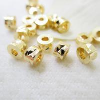 Brass Jewelry Beads, Column, DIY, golden, nickel, lead & cadmium free, 5x3mm, Sold By PC