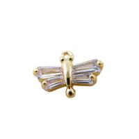 Cubic Zirconia Brass Pendants with Cubic Zirconia Dragonfly Unisex & faceted golden nickel lead & cadmium free Sold By PC