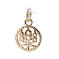 Brass Jewelry Pendants Round gold color plated Unisex & hollow nickel lead & cadmium free Sold By PC