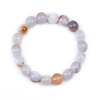 Agate Jewelry Bracelet Round Unisex & anti-fatigue Length Approx 7.48 Inch Sold By PC