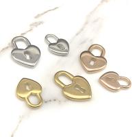 Stainless Steel Heart Pendants 304 Stainless Steel Vacuum Ion Plating fashion jewelry & polished & DIY & Unisex & hollow original color Sold By Bag