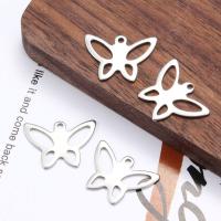 Stainless Steel Animal Pendants 304 Stainless Steel Butterfly Vacuum Ion Plating fashion jewelry & polished & DIY & Unisex original color Sold By Bag