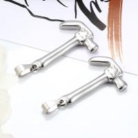 Stainless Steel Pendants 304 Stainless Steel hammer Vacuum Ion Plating fashion jewelry & polished & DIY & Unisex original color Sold By PC