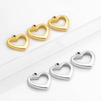 Stainless Steel Heart Pendants 304 Stainless Steel Vacuum Ion Plating fashion jewelry & polished & DIY & Unisex & hollow Sold By Bag