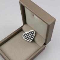 Stainless Steel Heart Pendants 304 Stainless Steel machine polished fashion jewelry & DIY & Unisex & enamel black Sold By PC